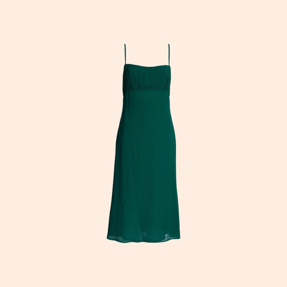 Reformation Green Midi Dress